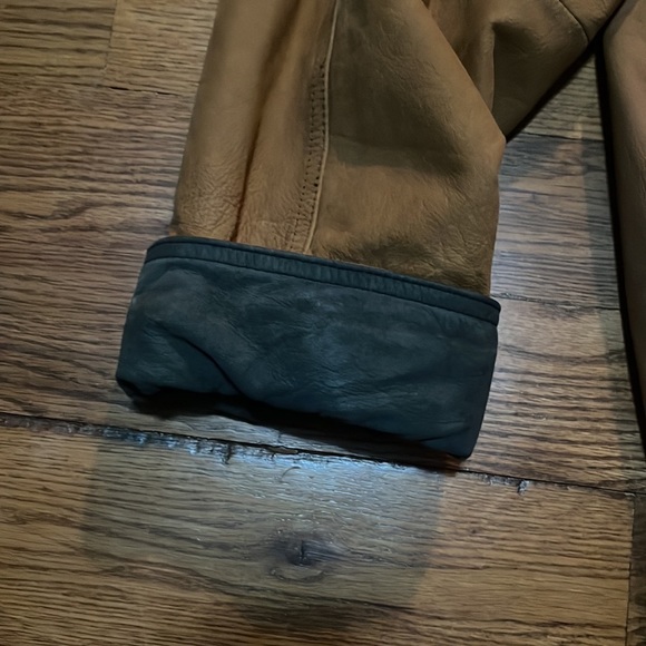 Vintage rare Men's Bachrach soft Leather Mid-Length zip button jacket sz L - Picture 5 of 11